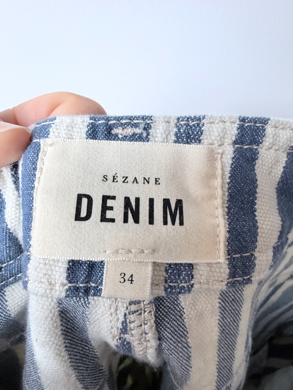 Sezane Striped Pant and cropped Top Set in Blue Size 34 (2/XS)‎ (G) - Picture 12 of 13